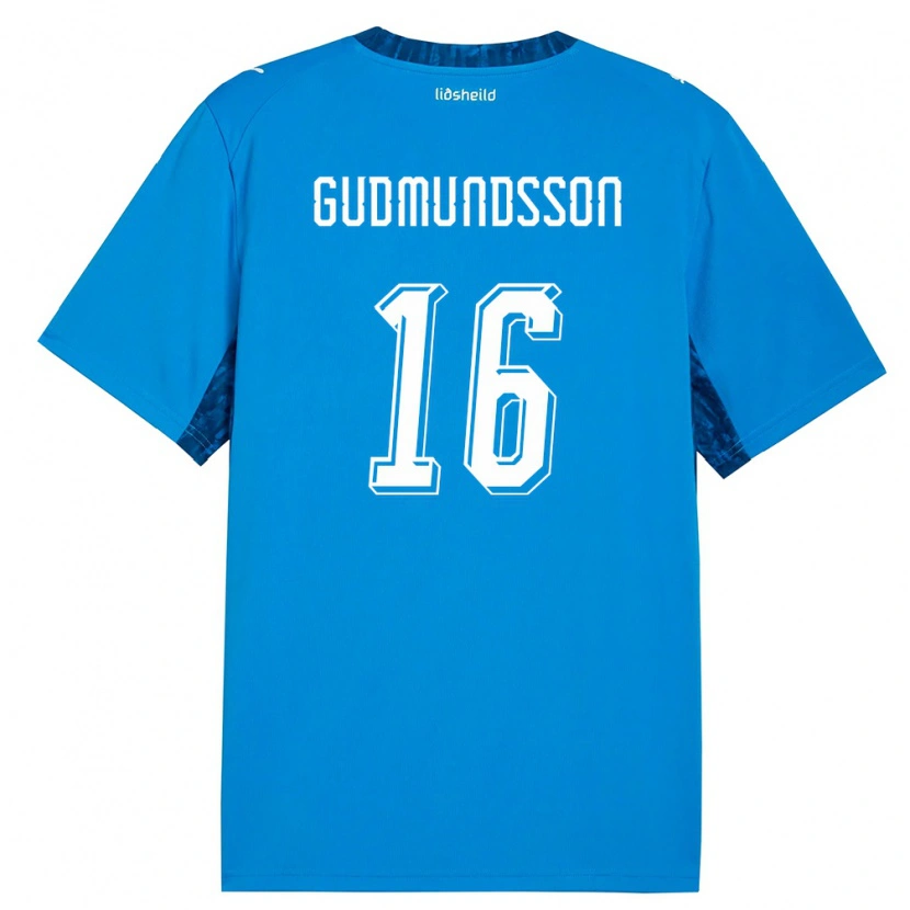 Danxen Kid Iceland Jón Breki Gudmundsson #16 Blue Navy Home Jersey 26-28 T-Shirt