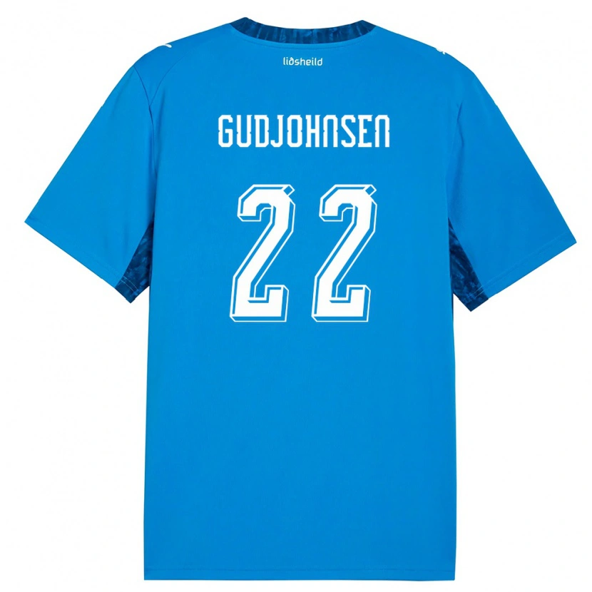 Danxen Kid Iceland Andri Gudjohnsen #22 Blue Navy Home Jersey 26-28 T-Shirt