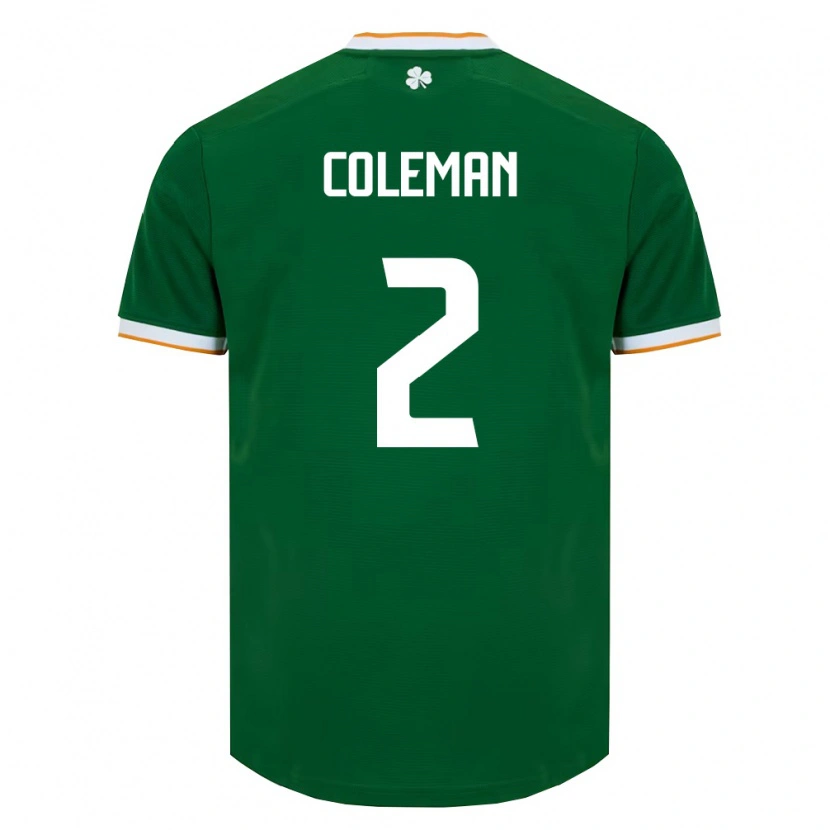 Danxen Kid Ireland Séamus Coleman #2 Dark Green White Home Jersey 26-28 T-Shirt