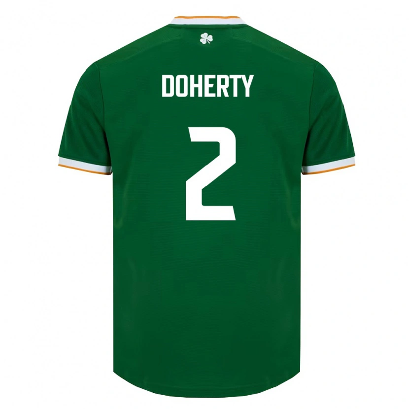 Danxen Kid Ireland Matt Doherty #2 Dark Green White Home Jersey 26-28 T-Shirt