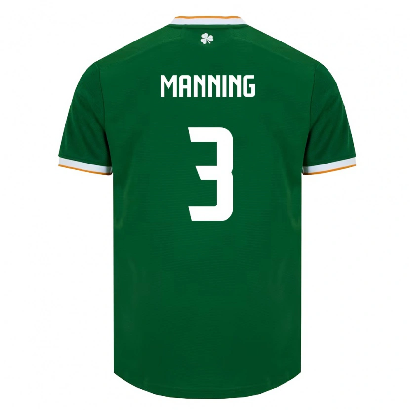 Danxen Kid Ireland Ryan Manning #3 Dark Green White Home Jersey 26-28 T-Shirt