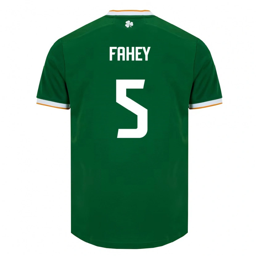 Danxen Kid Ireland Niamh Fahey #5 Dark Green White Home Jersey 26-28 T-Shirt