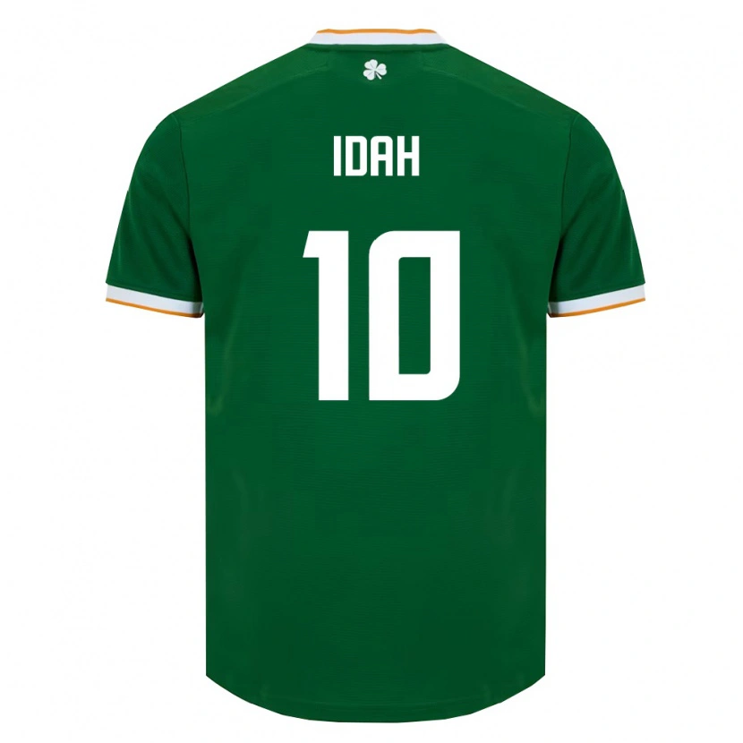 Danxen Kid Ireland Adam Idah #10 Dark Green White Home Jersey 26-28 T-Shirt