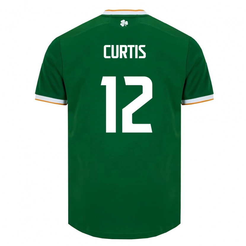 Danxen Kid Ireland Sam Curtis #12 Dark Green White Home Jersey 26-28 T-Shirt