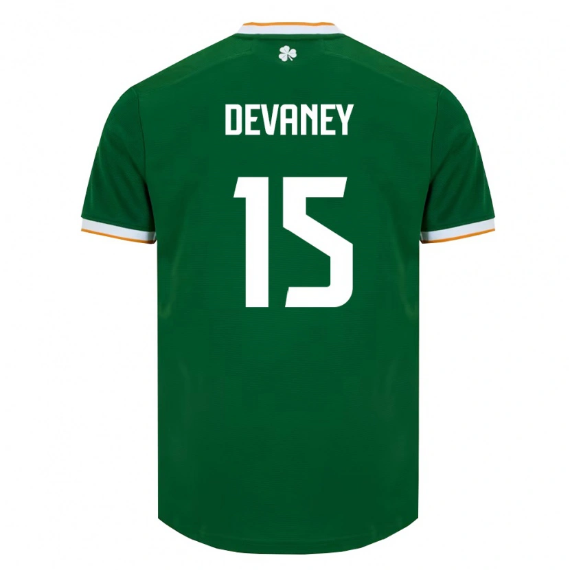Danxen Kid Ireland Jacob Devaney #15 Dark Green White Home Jersey 26-28 T-Shirt
