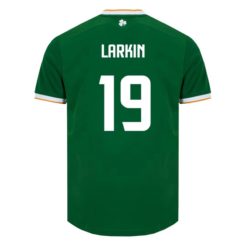 Danxen Kid Ireland Abbie Larkin #19 Dark Green White Home Jersey 26-28 T-Shirt