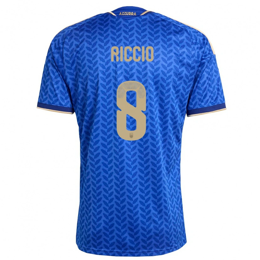 Danxen Kid Italy Lorenzo Riccio #8 Blue Navy Gold Home Jersey 26-28 T-Shirt