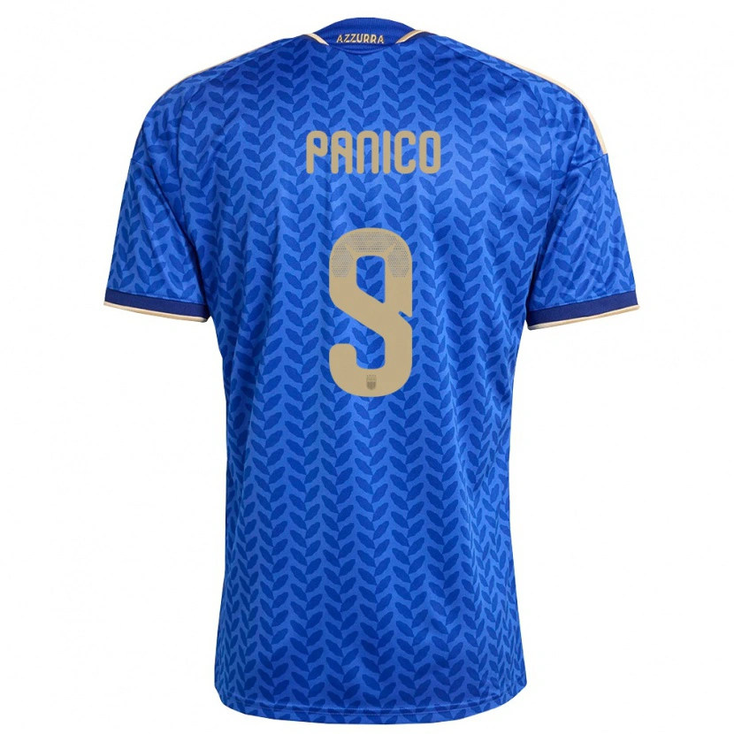 Danxen Kid Italy Patrizia Panico #9 Blue Navy Gold Home Jersey 26-28 T-Shirt