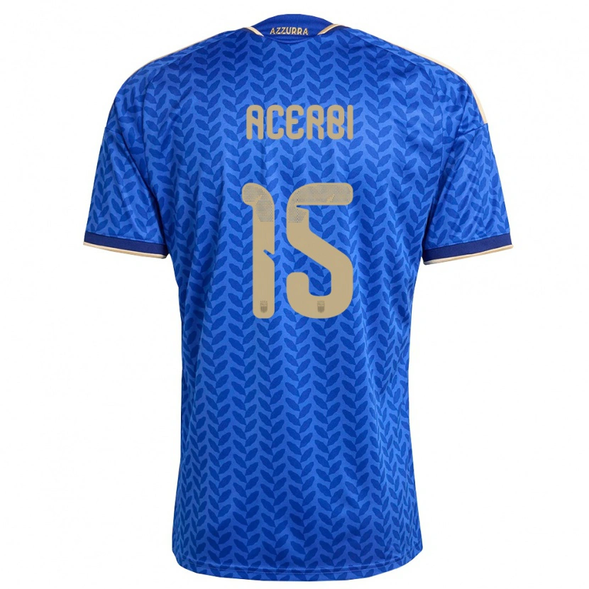 Danxen Kid Italy Francesco Acerbi #15 Blue Navy Gold Home Jersey 26-28 T-Shirt