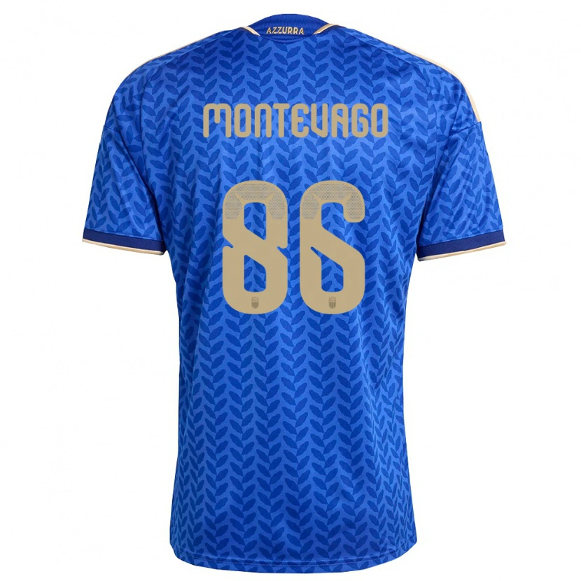 Danxen Kid Italy Daniele Montevago #86 Blue Navy Gold Home Jersey 26-28 T-Shirt