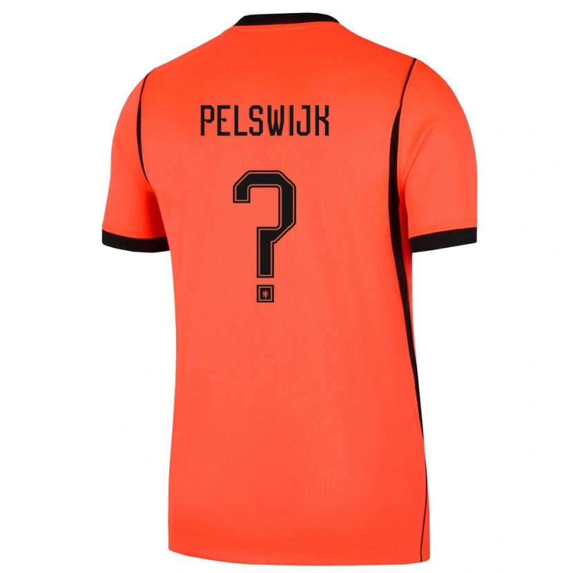 Danxen Kid Netherlands Xavinhjo Pelswijk #0 Orange Black Home Jersey 26-28 T-Shirt