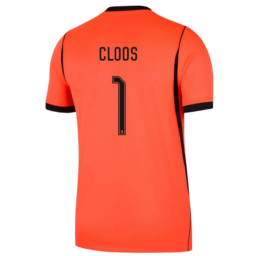 Danxen Kid Netherlands Cino Cloos #1 Orange Black Home Jersey 26-28 T-Shirt