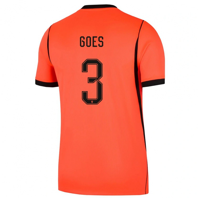 Danxen Kid Netherlands Wouter Goes #3 Orange Black Home Jersey 26-28 T-Shirt