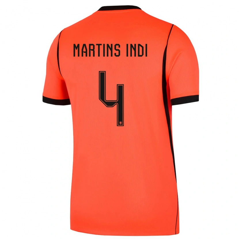 Danxen Kid Netherlands Bruno Martins Indi #4 Orange Black Home Jersey 26-28 T-Shirt