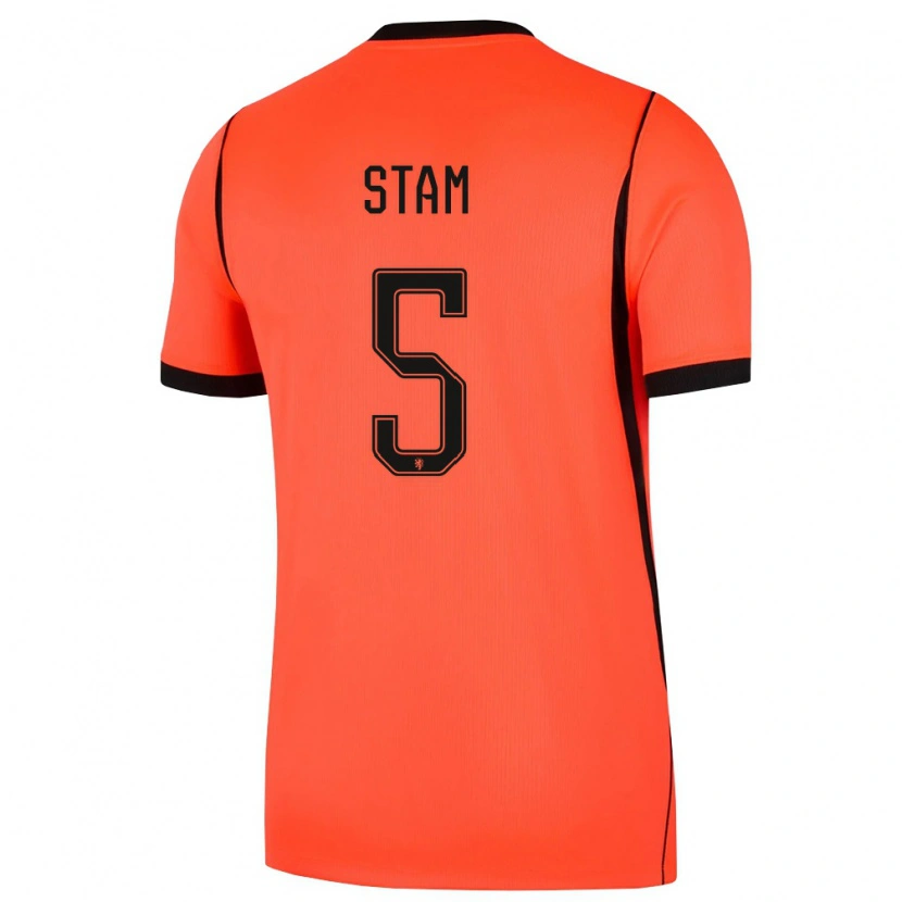 Danxen Kid Netherlands Dyran Stam #5 Orange Black Home Jersey 26-28 T-Shirt