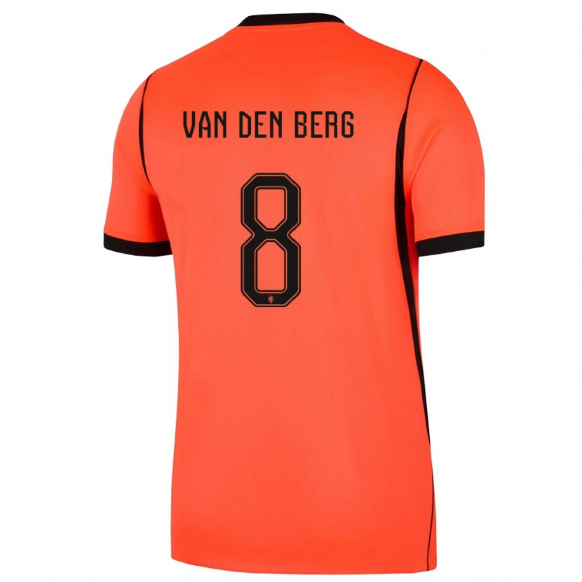 Danxen Kid Netherlands Joël Van Den Berg #8 Orange Black Home Jersey 26-28 T-Shirt