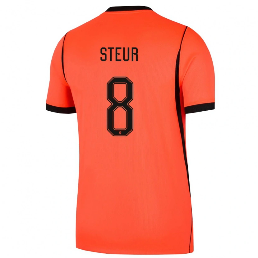 Danxen Kid Netherlands Sean Steur #8 Orange Black Home Jersey 26-28 T-Shirt