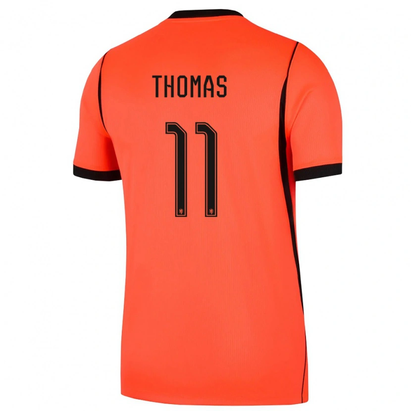 Danxen Kid Netherlands Ayodele Thomas #11 Orange Black Home Jersey 26-28 T-Shirt
