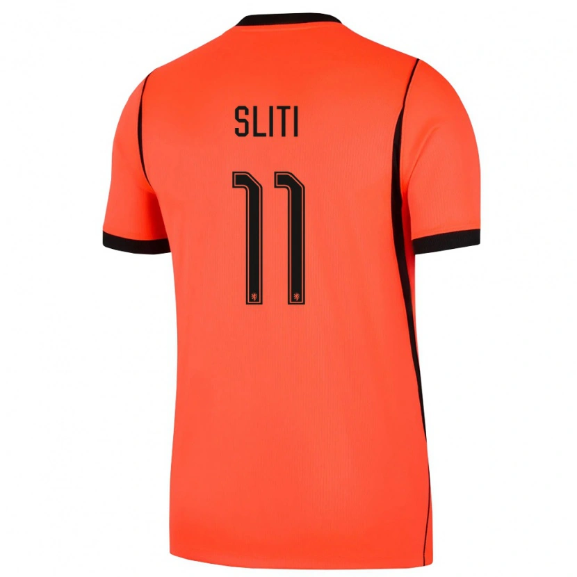 Danxen Kid Netherlands Aymen Sliti #11 Orange Black Home Jersey 26-28 T-Shirt