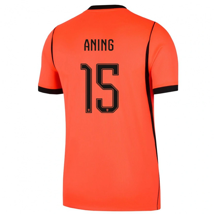 Danxen Kid Netherlands Prince Aning #15 Orange Black Home Jersey 26-28 T-Shirt