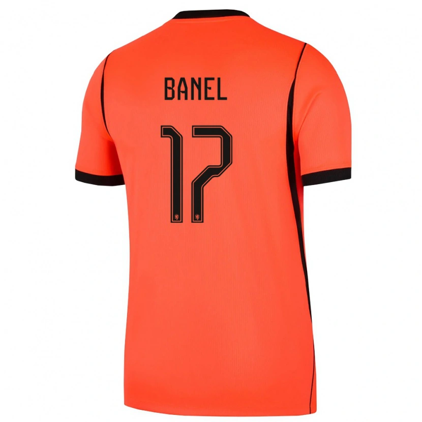 Danxen Kid Netherlands Jaydon Banel #17 Orange Black Home Jersey 26-28 T-Shirt