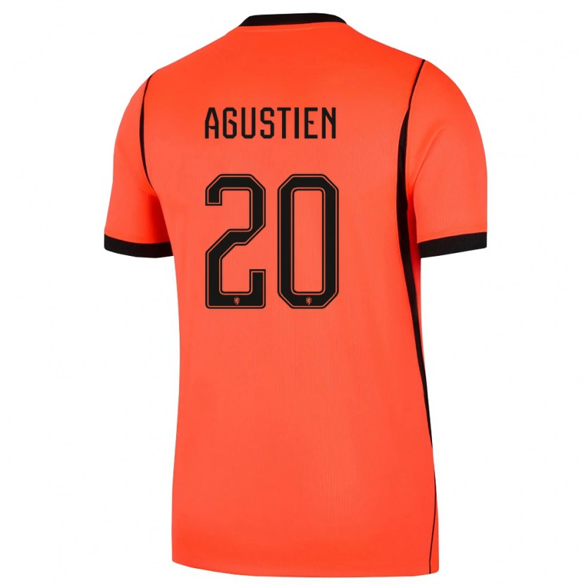 Danxen Kid Netherlands Demiane Agustien #20 Orange Black Home Jersey 26-28 T-Shirt