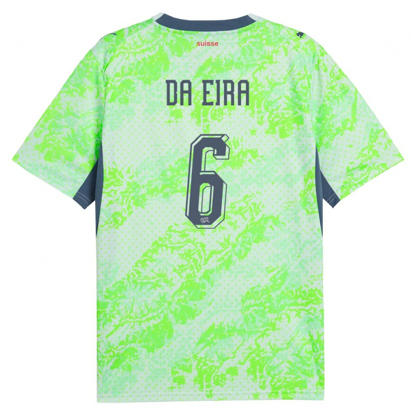 Danxen Kid Switzerland Stefanie Da Eira #6 Green Navy Away Jersey 26-28 T-Shirt