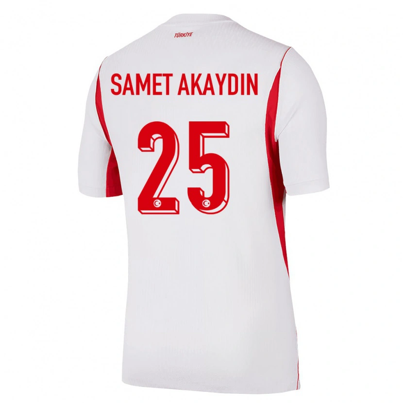 Danxen Kid Turkey Samet Akaydin #25 White Red Burgundy Away Jersey 26-28 T-Shirt