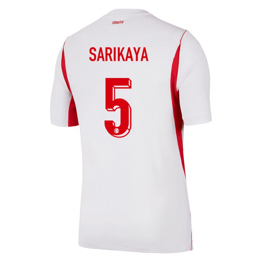 Danxen Kid Turkey Efe Sarıkaya #5 White Red Burgundy Away Jersey 26-28 T-Shirt