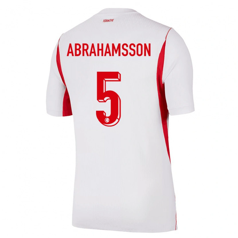 Danxen Kid Turkey Sejde Aylin Abrahamsson #5 White Red Burgundy Away Jersey 26-28 T-Shirt