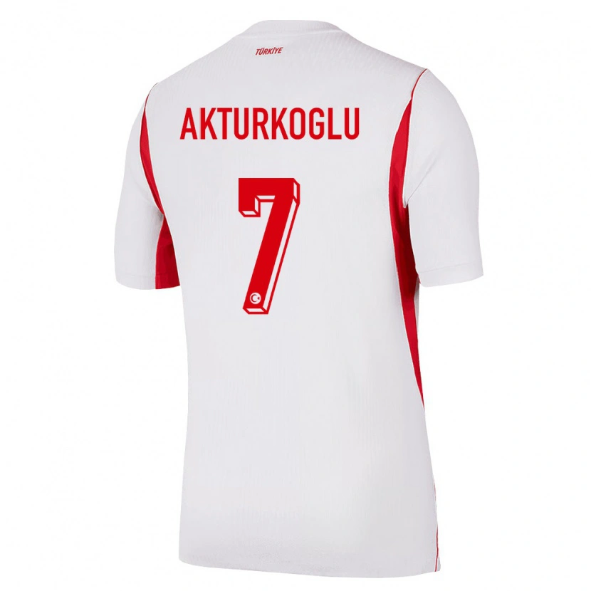 Danxen Kid Turkey Kerem Aktürkoğlu #7 White Red Burgundy Away Jersey 26-28 T-Shirt