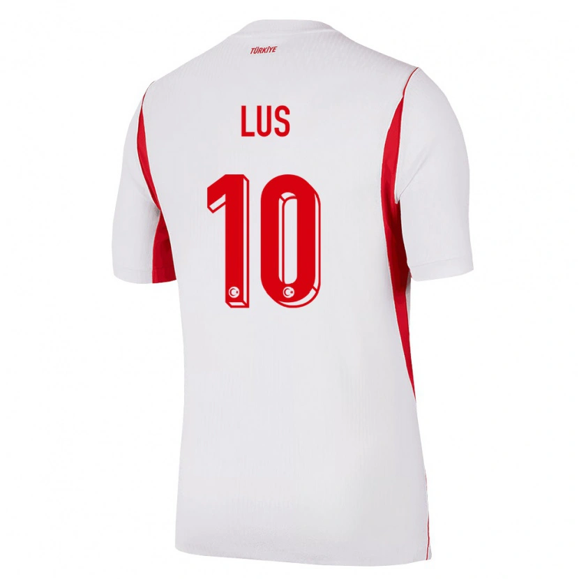 Danxen Kid Turkey Berat Luş #10 White Red Burgundy Away Jersey 26-28 T-Shirt