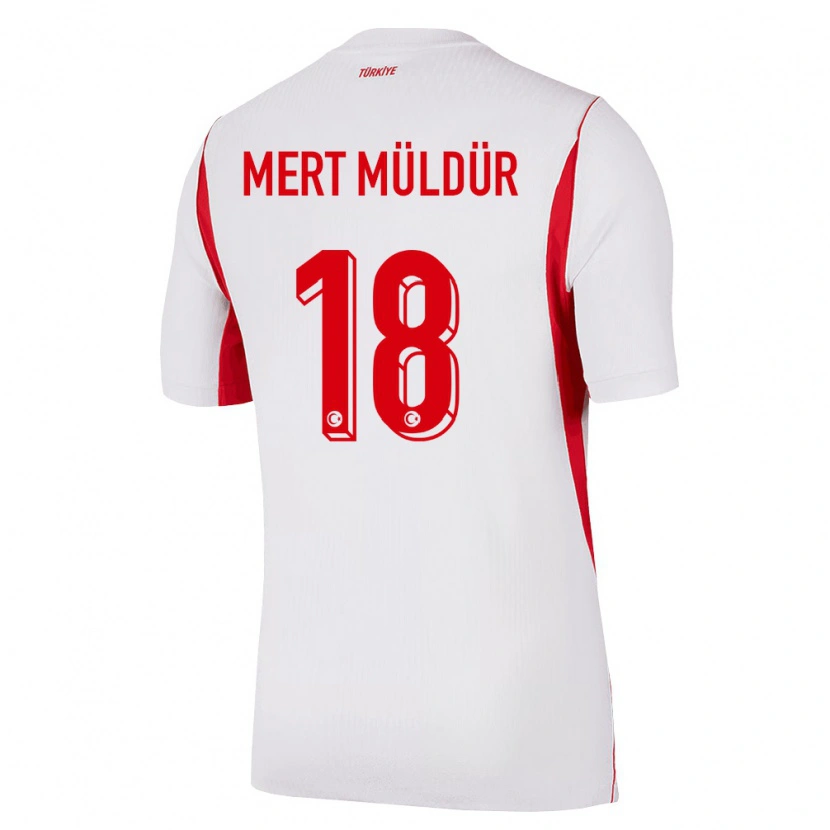Danxen Kid Turkey Mert Müldür #18 White Red Burgundy Away Jersey 26-28 T-Shirt