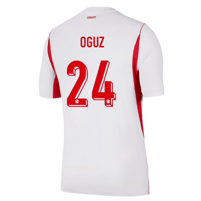 Danxen Kid Turkey Oğuz Aydın #24 White Red Burgundy Away Jersey 26-28 T-Shirt