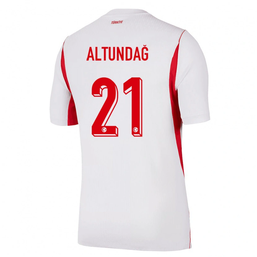 Danxen Kid Turkey Emirhan Altundağ #21 White Red Burgundy Away Jersey 26-28 T-Shirt