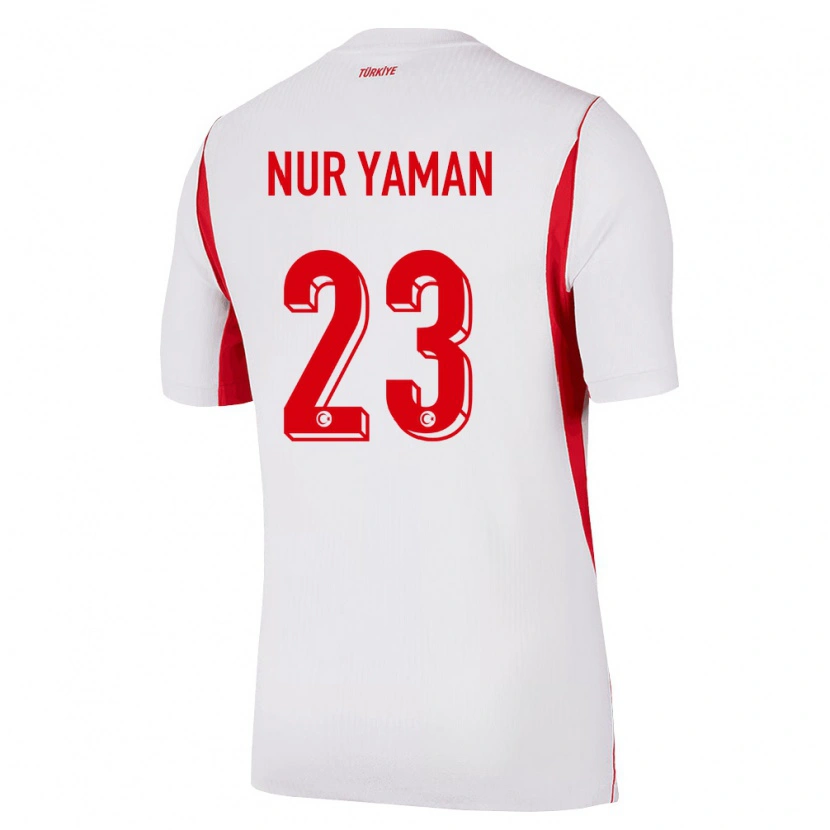 Danxen Kid Turkey Gamze Nur Yaman #23 White Red Burgundy Away Jersey 26-28 T-Shirt