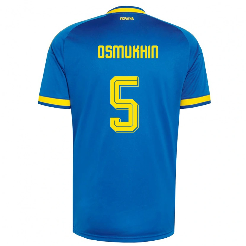 Danxen Kid Ukraine Zakhar Osmukhin #5 Blue Yellow Navy Away Jersey 26-28 T-Shirt