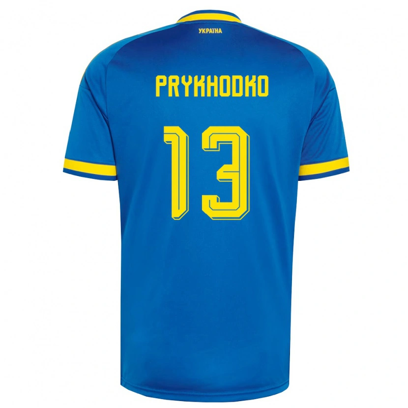Danxen Kid Ukraine Danylo Prykhodko #13 Blue Yellow Navy Away Jersey 26-28 T-Shirt