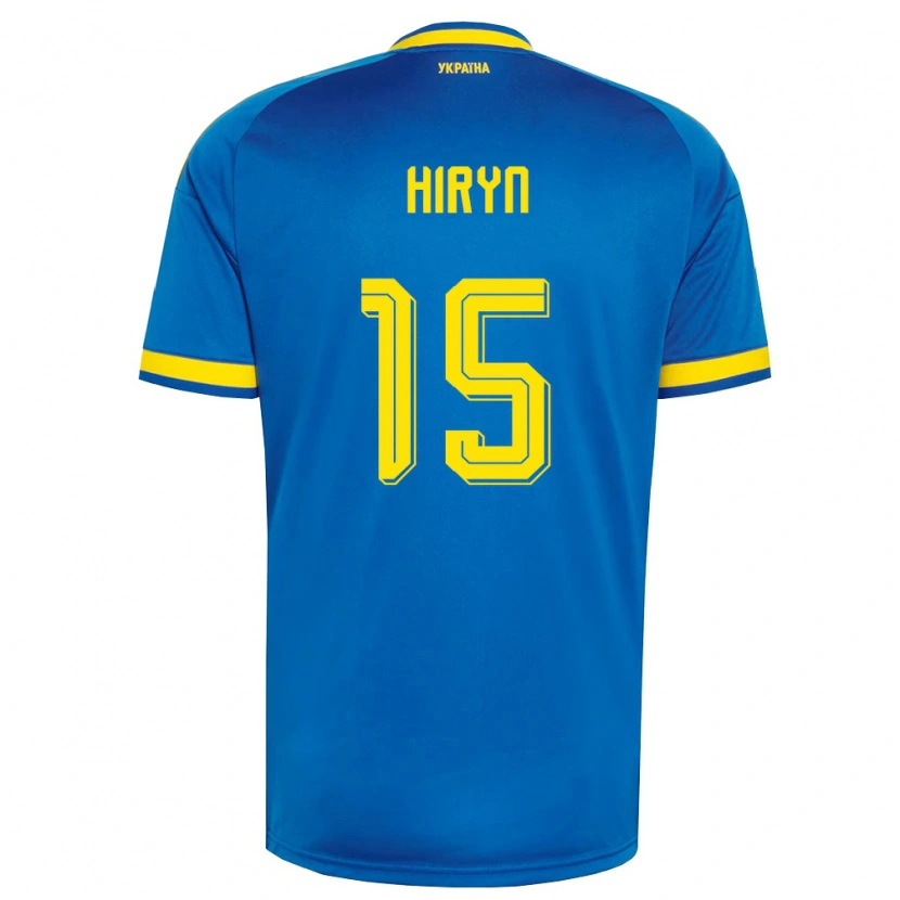 Danxen Kid Ukraine Viktoriya Hiryn #15 Blue Yellow Navy Away Jersey 26-28 T-Shirt