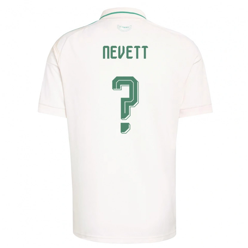 Danxen Kid Wales George Nevett #0 White Brown Green Away Jersey 26-28 T-Shirt