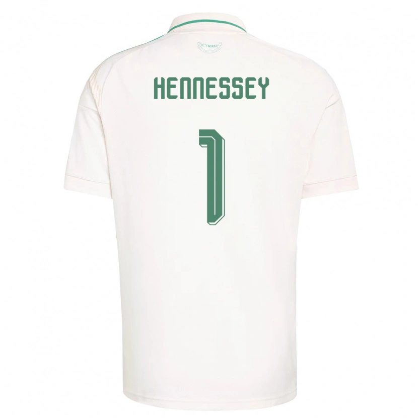 Danxen Kid Wales Wayne Hennessey #1 White Brown Green Away Jersey 26-28 T-Shirt