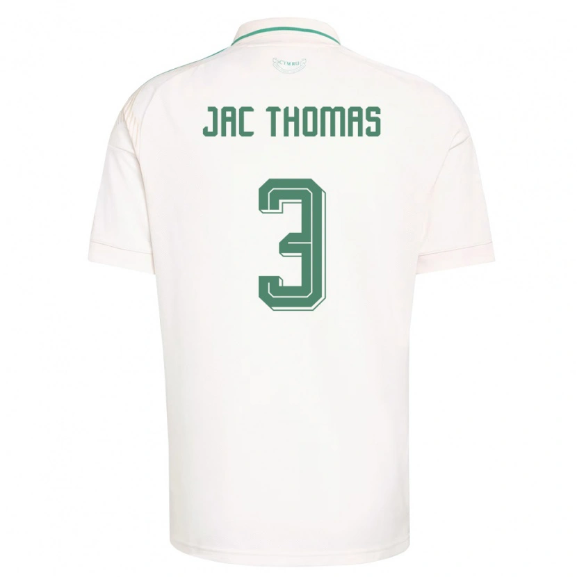 Danxen Kid Wales Jac Thomas #3 White Brown Green Away Jersey 26-28 T-Shirt
