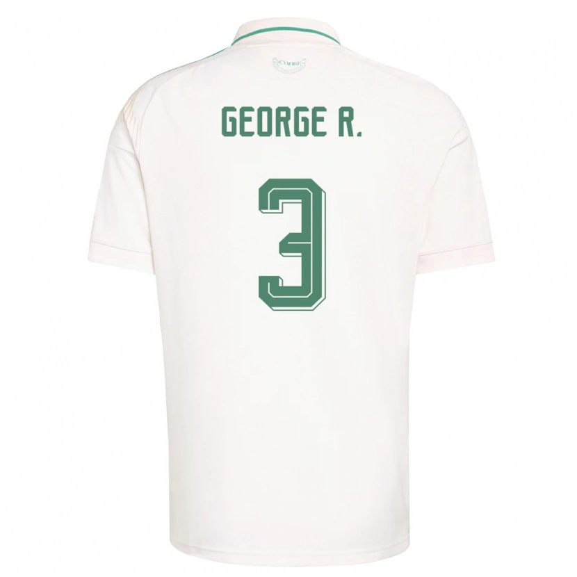 Danxen Kid Wales George Robinson #3 White Brown Green Away Jersey 26-28 T-Shirt