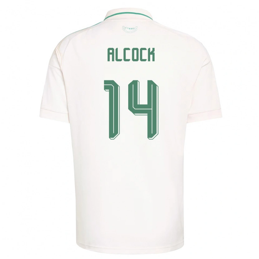 Danxen Kid Wales Tom Alcock #14 White Brown Green Away Jersey 26-28 T-Shirt