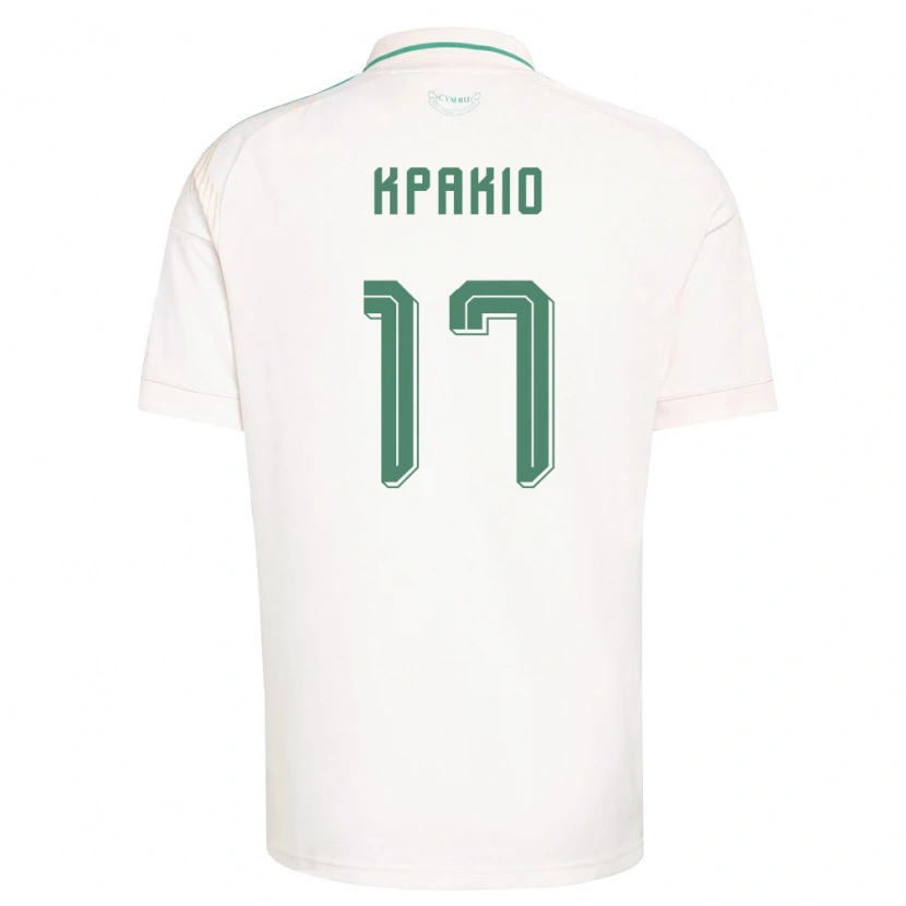 Danxen Kid Wales Ronan Kpakio #17 White Brown Green Away Jersey 26-28 T-Shirt