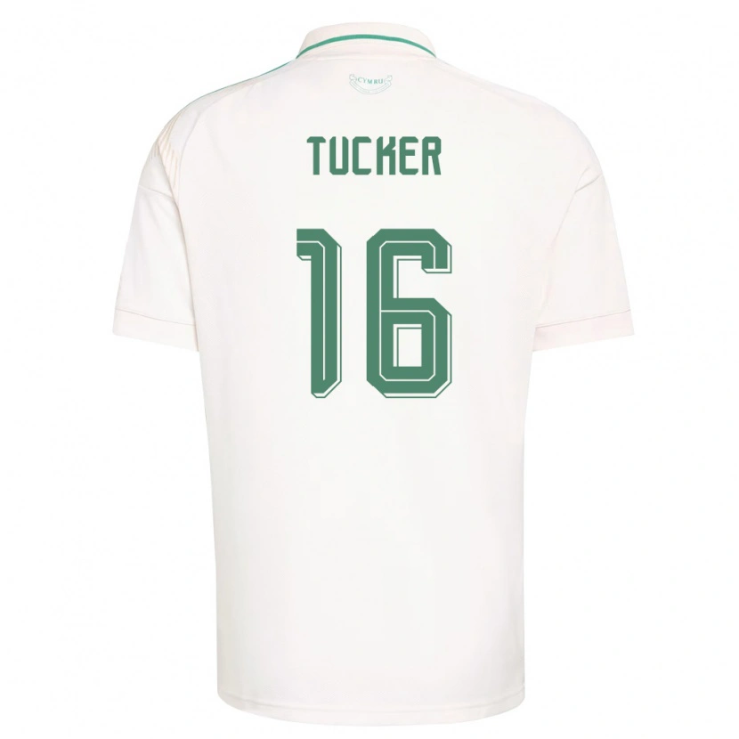 Danxen Kid Wales Ali Tucker #16 White Brown Green Away Jersey 26-28 T-Shirt