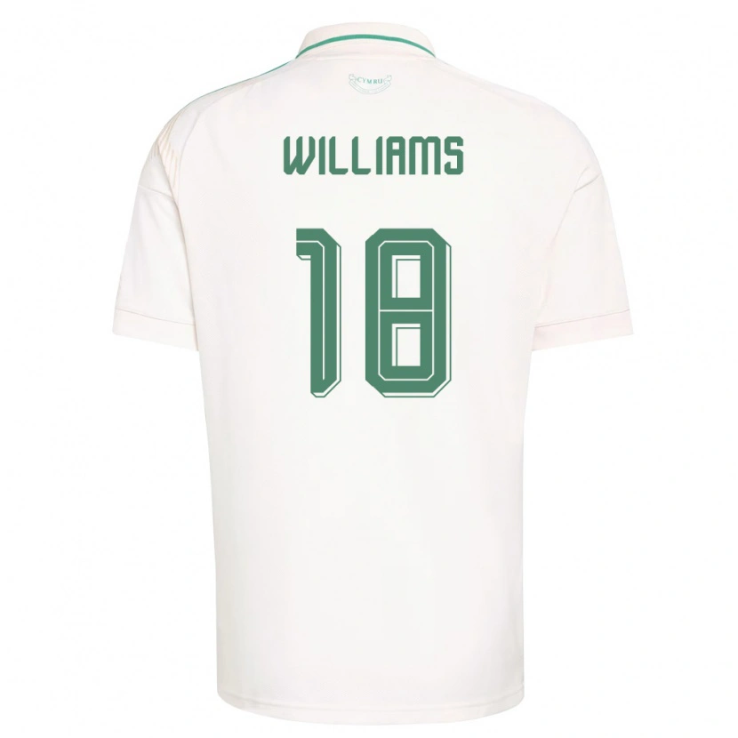 Danxen Kid Wales Josh Williams #18 White Brown Green Away Jersey 26-28 T-Shirt