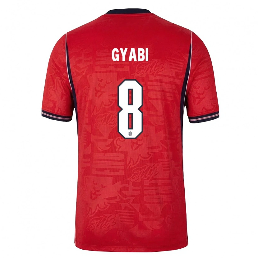 Danxen Kid England Darko Gyabi #8 Red Navy White Away Jersey 26-28 T-Shirt
