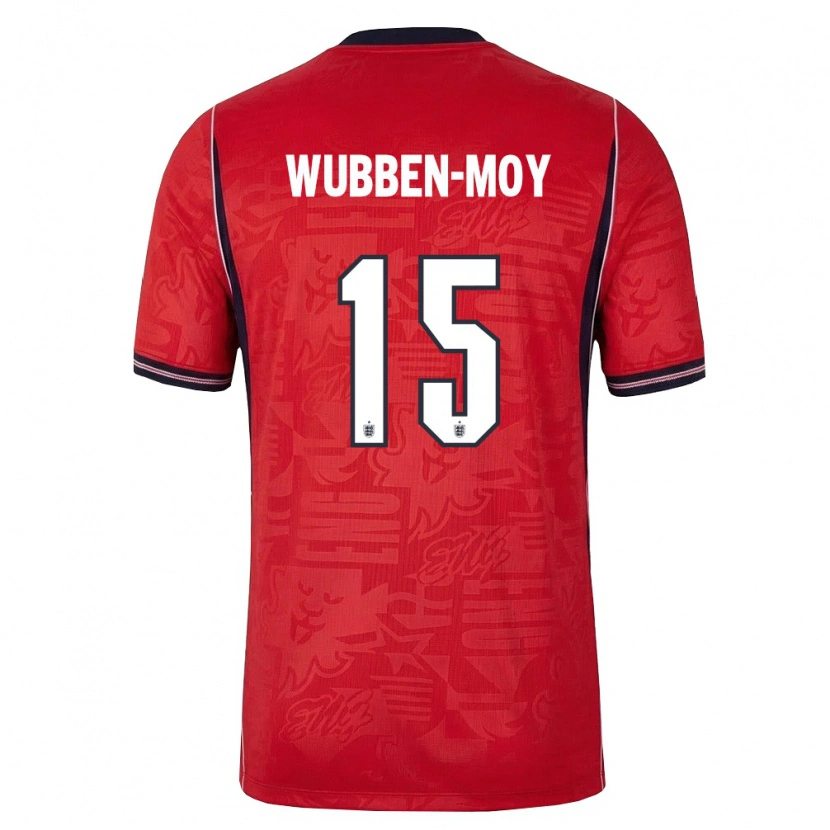 Danxen Kid England Lotte Wubben Moy #15 Red Navy White Away Jersey 26-28 T-Shirt