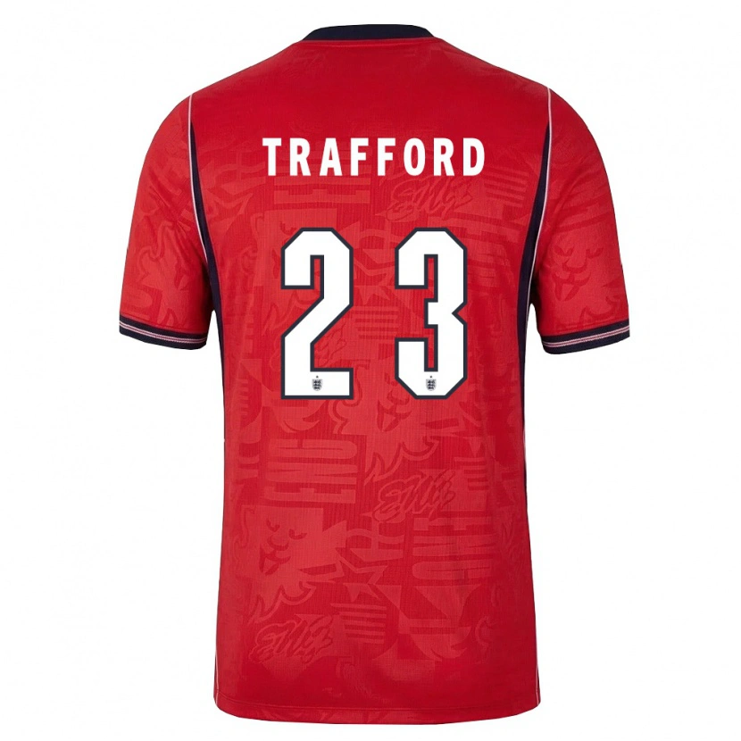 Danxen Kid England James Trafford #23 Red Navy White Away Jersey 26-28 T-Shirt